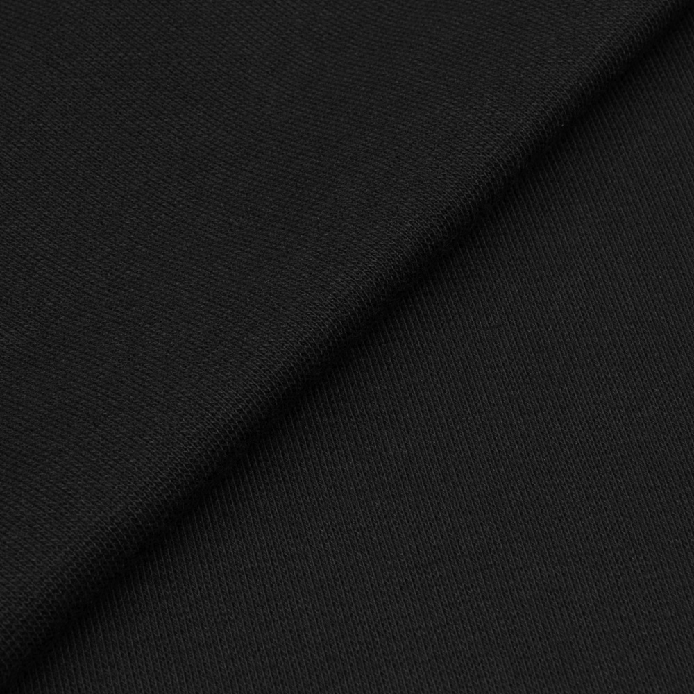 Рибана компакт 220г/м2, (95%хлопок, 5%лайкра), шир. 95+95 см черный пачка