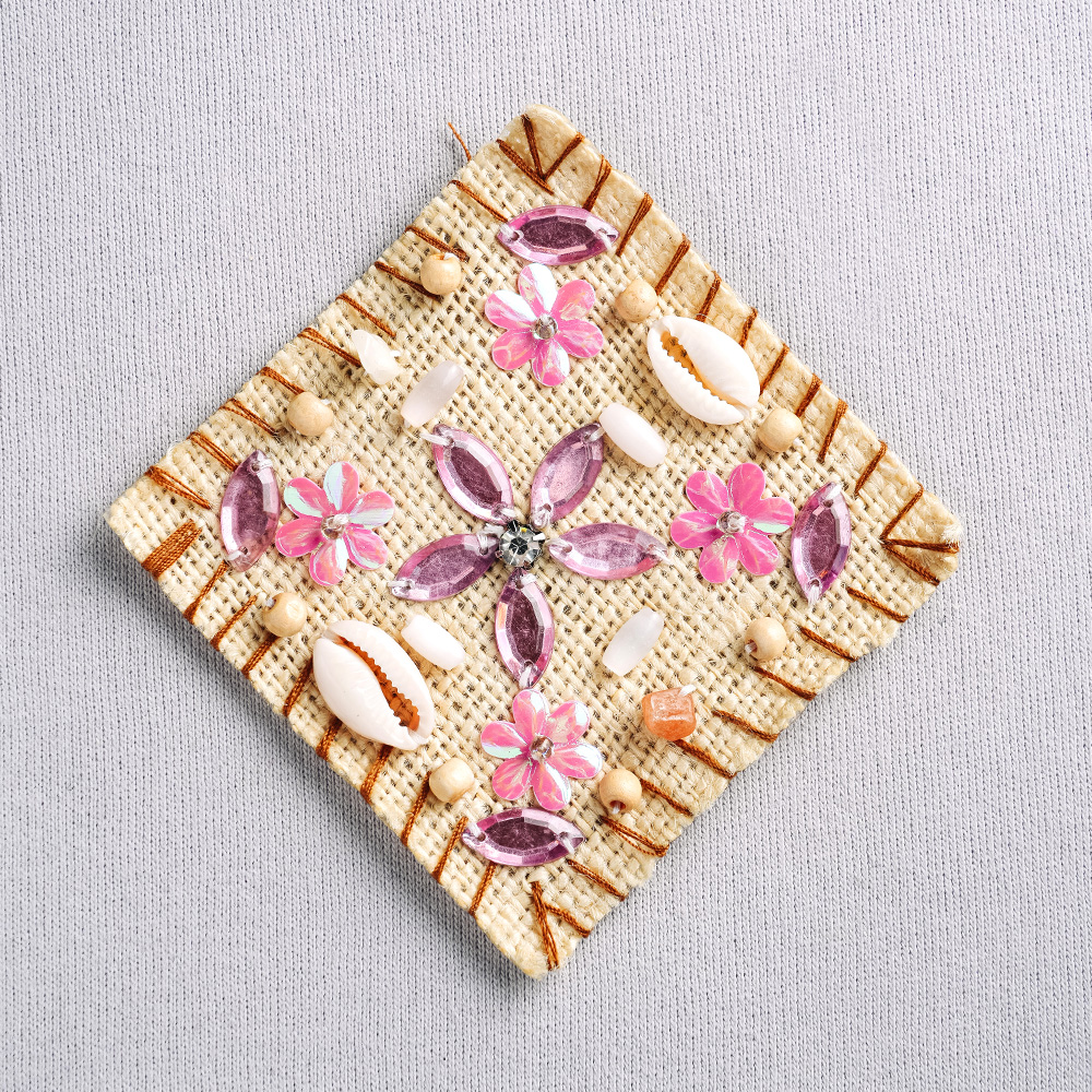 Аппликация на холсте клеевая B3 розово-коричневый (10 шт)