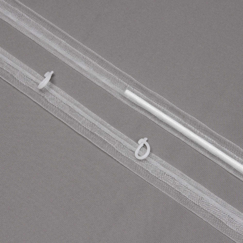 Шторная лента для римских штор MirTenda 691 прозрачная (с продольным карманом) 1,8 см/100 м