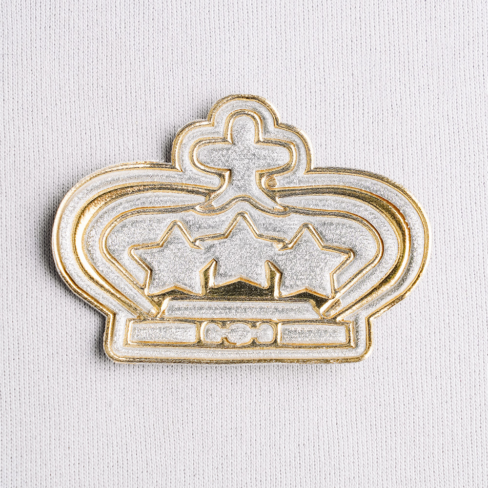 Аппликация клеевая металлизированная Корона 304-m золото/серебро (20 шт)