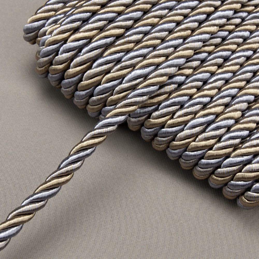 Шнур шторный SH1221-17 серо-синий/бежевый (25 м) "ДАМАСК"