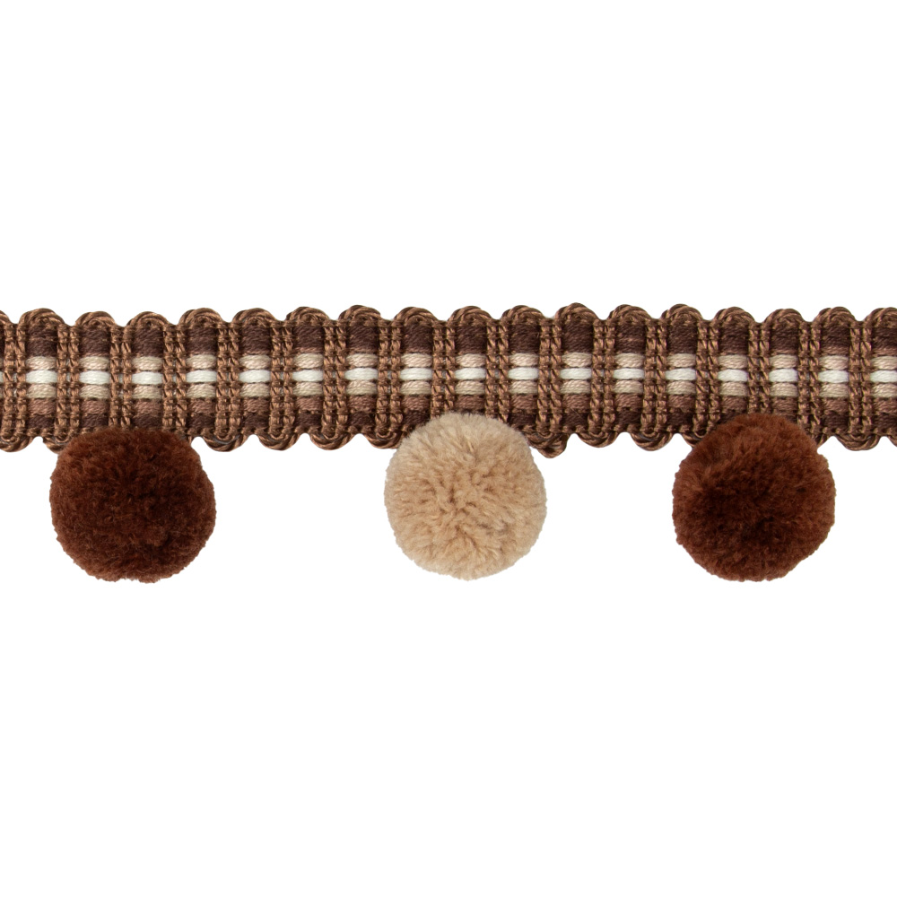 Бахрома пушистые шарики XMQ-10 из коллекции "Pompon" (4,7 см/d2.5 см/12 м)(усадка ±7%)