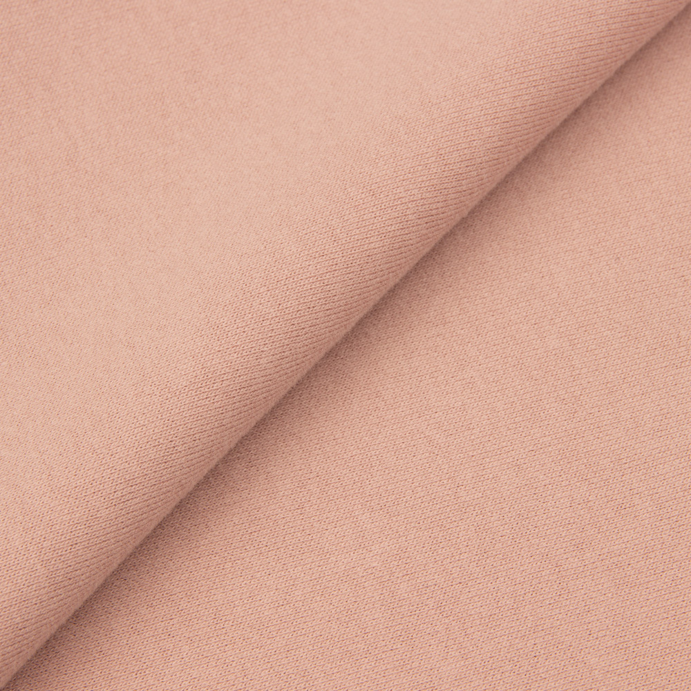 Футер 3х нитка велюр начес компакт 330г/м2, (65%хлопок, 35%полиэстер) шир.185 см пудра
