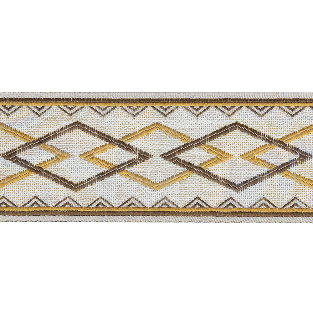 Бордюр для штор "Аргайл" M9018-2 Mirtex коричневый/песочный/светло-бежевый 9 см/25 м