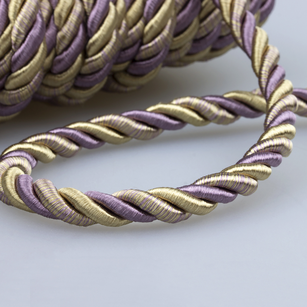 Шнур шторный SH1221-13 фиолетовая пудра /бежевый (Grape Shake 18-2109) (25 м)