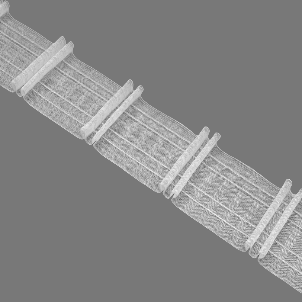 Шторная лента многокарманная 4488MP/Soft (1:1,8) Oz-is Premium прозр 8 см/50 м, Двойной ровный луч