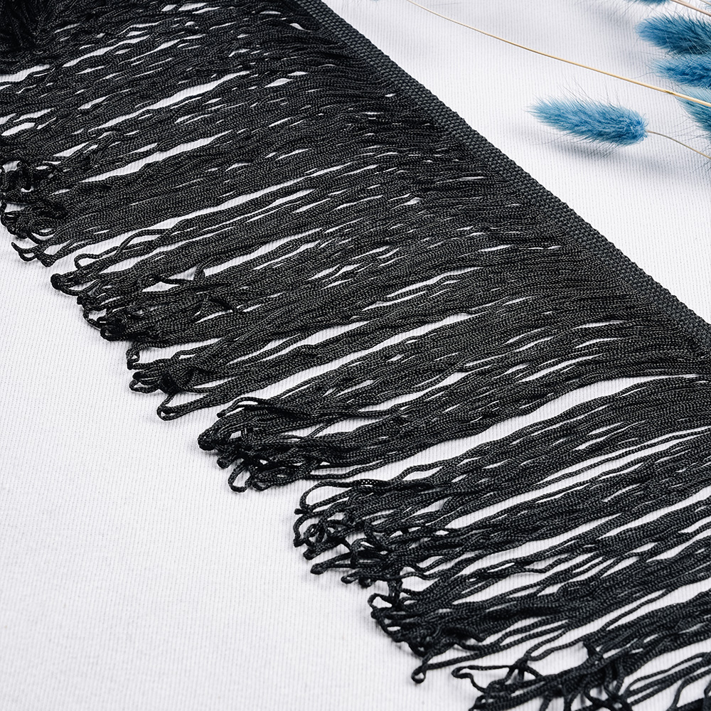 Бахрома плательная PX 15 см черный (30 ярд)