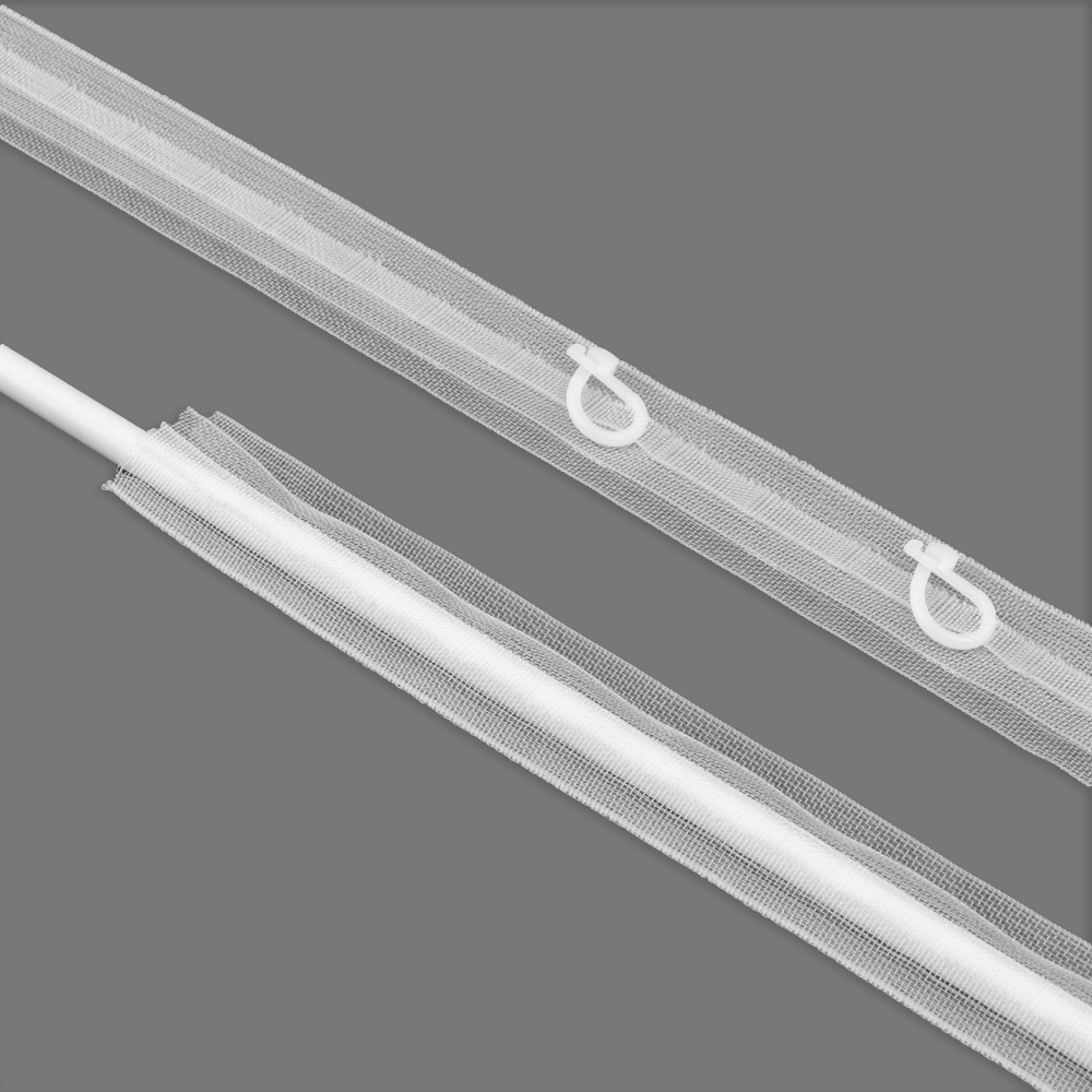 Лента для римских штор с продольным карманом,фиберглас. вставка 2909 MirTenda прозрачн.2,2см/100м