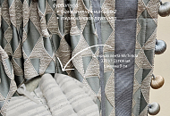 Шторы с отделкой из бахромы и репсовой ленты Шторы с отделкой из бахромы и репсовой ленты